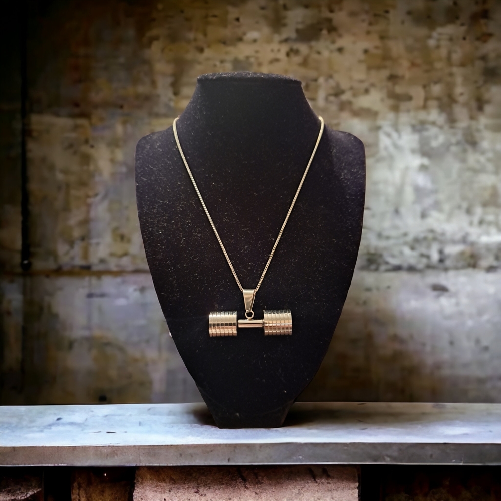 Premium grade Stainless steel barbell pendant